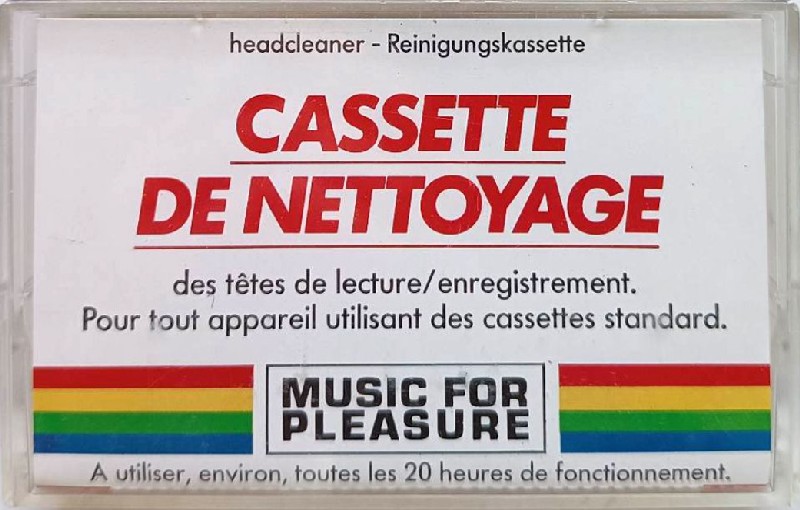 Compact Cassette Music For Pleasure Cleaning Cassette 1982 France