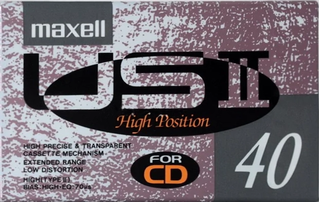 Compact Cassette Maxell US 40 "USII 40" Type II Chrome 1991 Japan