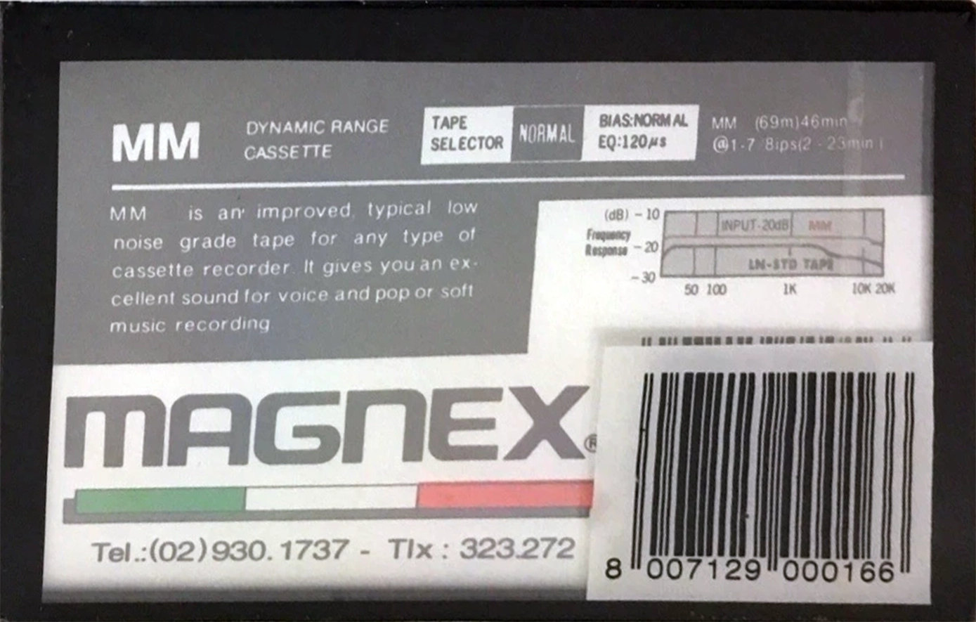 Compact Cassette Magnex MM 46 Type I Normal 1987 Europe