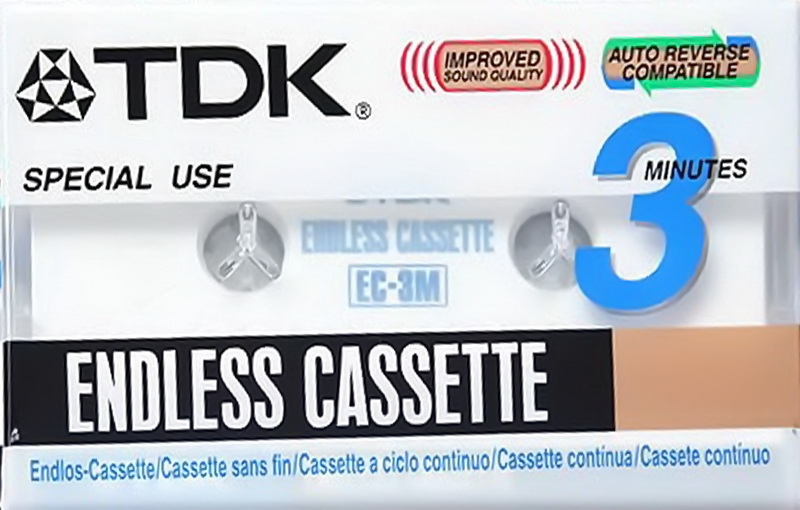 Compact Cassette TDK EC Endless 3 "EDL-3MEB" Endless Cassette 1990 Europe