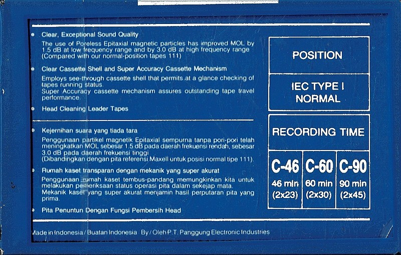 Compact Cassette: Maxell / Hitachi Maxell - UDE 60