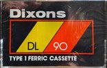 Compact Cassette Dixons DL 90 Type I Normal 1979 UK