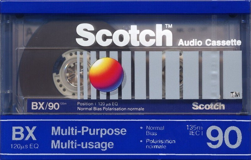 Compact Cassette Scotch BX 90 Type I Normal 1990 North America
