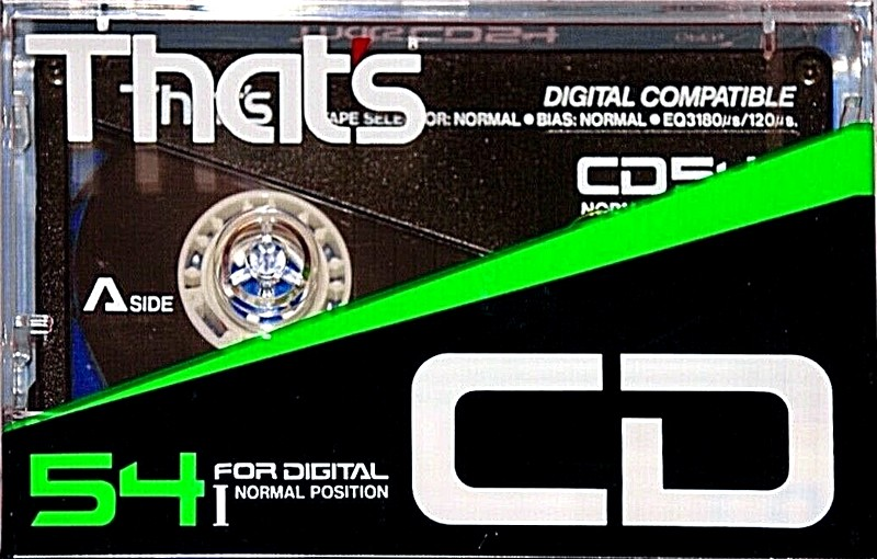 Compact Cassette Thats CD 54 Type I Normal 1987 Japan