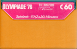 Compact Cassette Olympiade 76 60 Type I Normal 1976 Germany