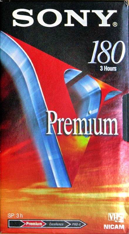 VHS, Video Home System Sony Premium 180 Type I Normal 1999 Europe