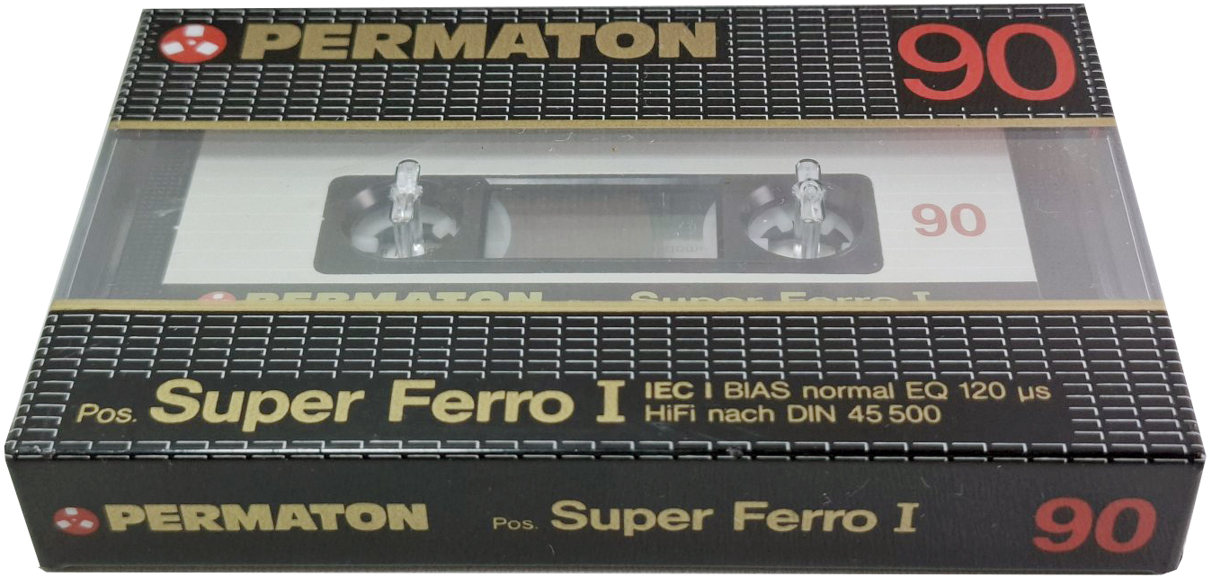 Compact Cassette Permaton Super Ferro I 90 Type I Normal 1987 Europe