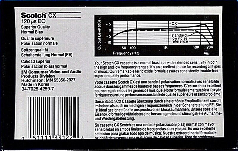 Compact Cassette: Sunkyong Magnetic Limited (SKM) Scotch - CX 90