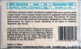 Compact Cassette Certron D / Dictation 90 Type I Normal 1989 USA