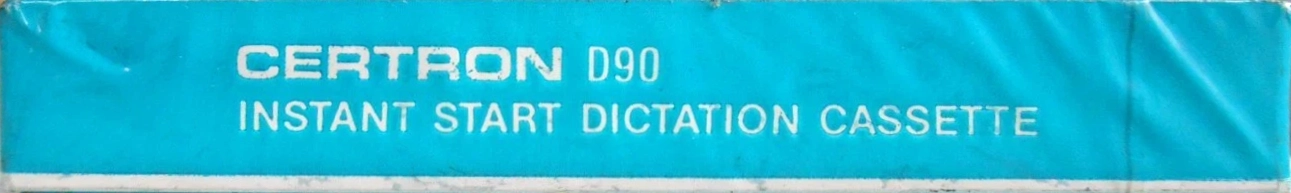 Compact Cassette Certron D / Dictation 90 Type I Normal 1989 USA