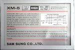 Compact Cassette Samsung XM-5 90 Type II Chrome 1985 Europe