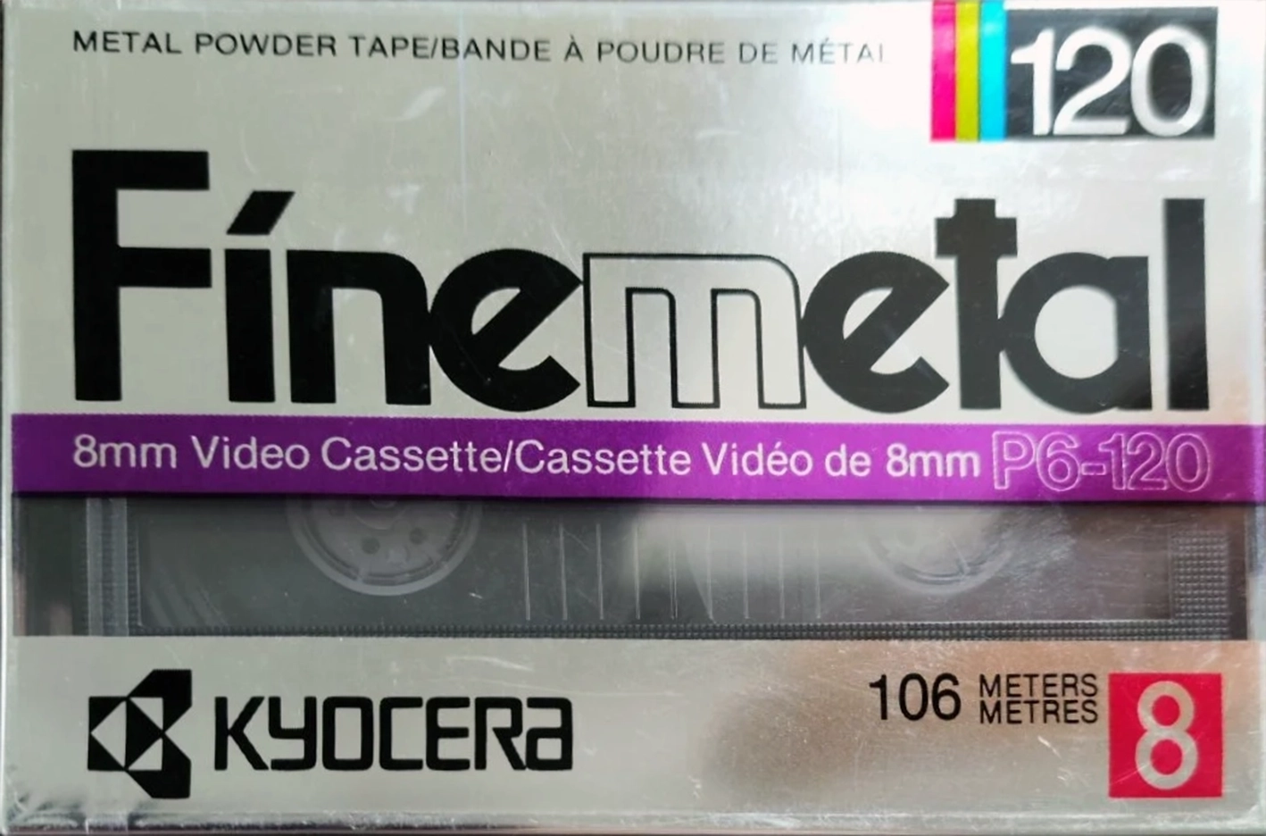 Video8, Hi8, Digital8 Kyocera 120 "Finemetal" Type IV Metal North America