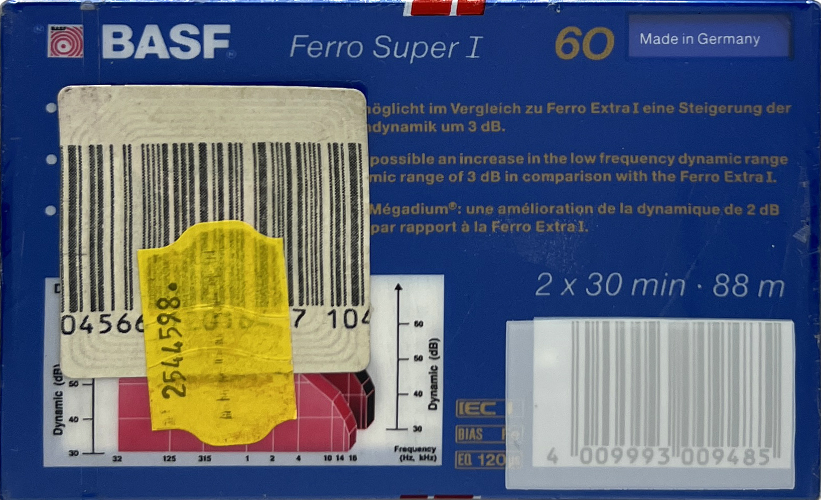 2 pack BASF Ferro Super I 60 Type I Normal 1989 Europe