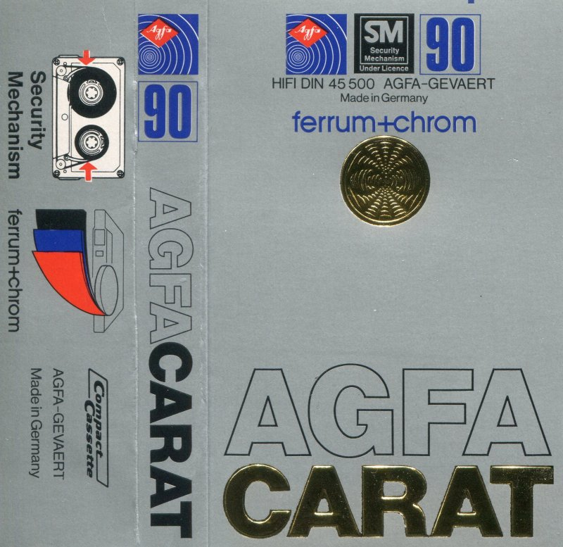 Compact Cassette AGFA CARAT 90 Type III Ferro Chrome 1978 Europe