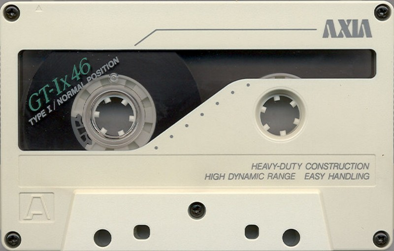 Compact Cassette AXIA GT-Ix 46 "GT-1x W 46" Type I Normal 1989 Japan