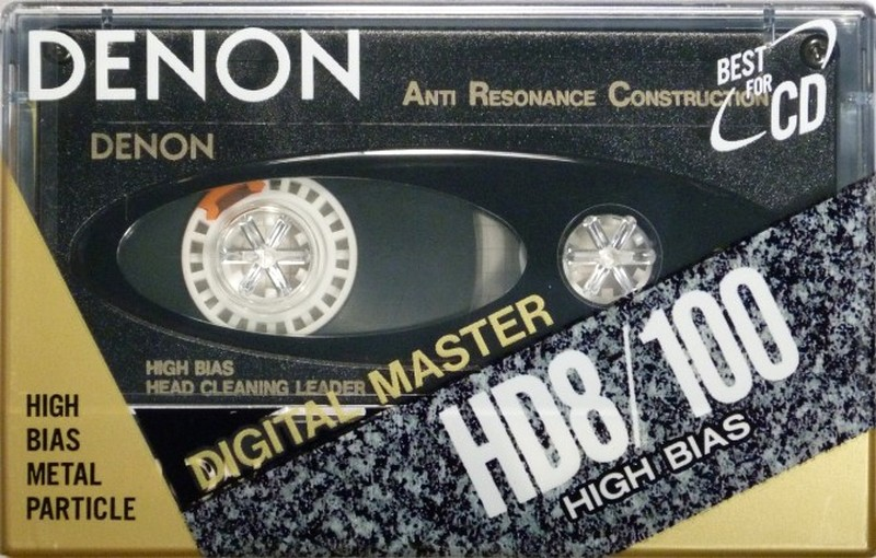 Compact Cassette Denon HD8 100 "HD8-100SE" Type II Chrome 1990 Worldwide