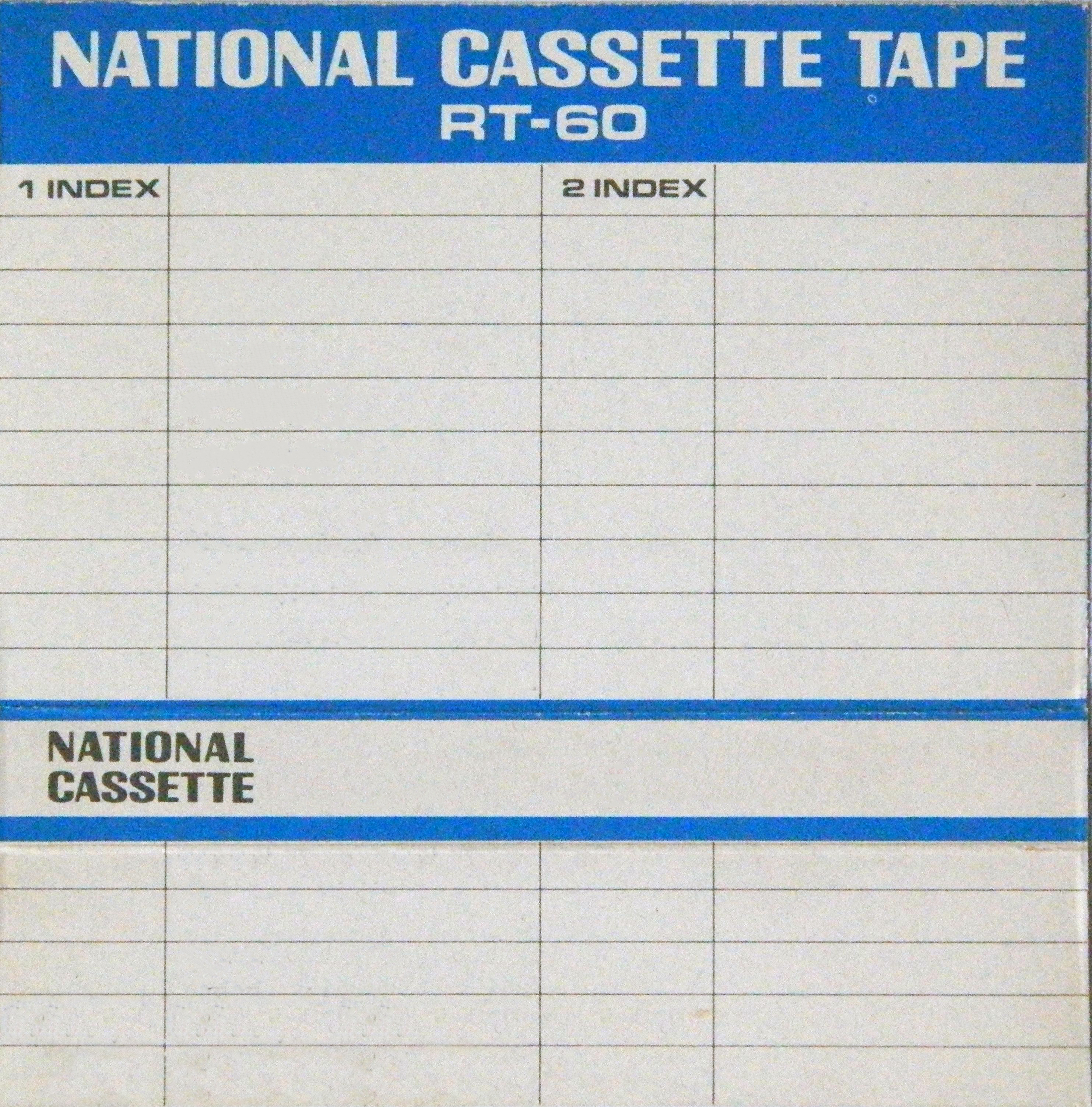 Compact Cassette National RT 60 "With Headcleaning Tape" Type I Normal 1972 Japan