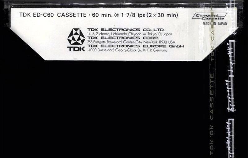 Compact Cassette TDK ED 60 Type I Normal 1977 Europe, USA