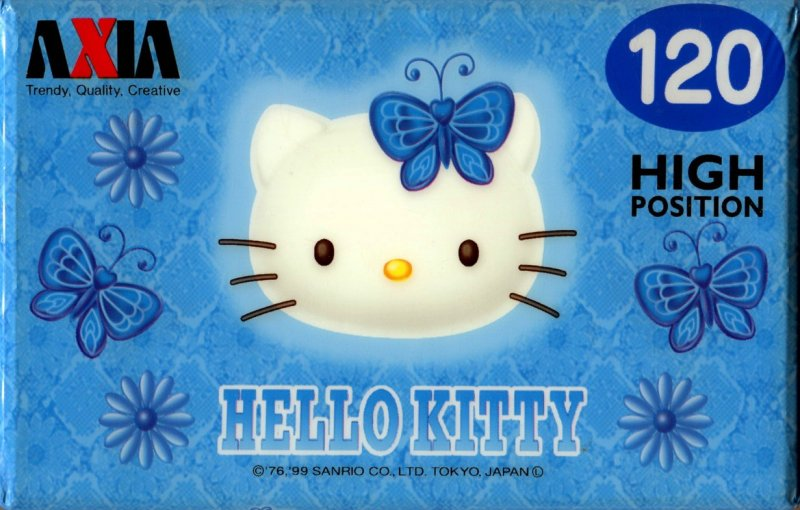 Compact Cassette AXIA Hello Kitty 120 "HK2A BL 120" Type II Chrome 1999 Japan