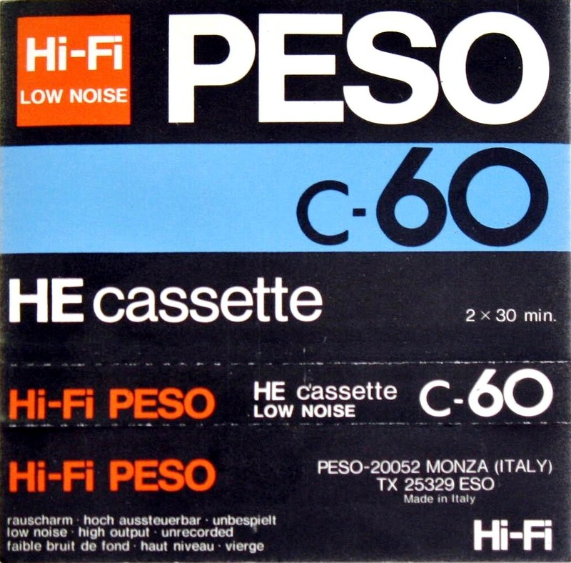 Compact Cassette Peso 60 Type I Normal 1977 Italy