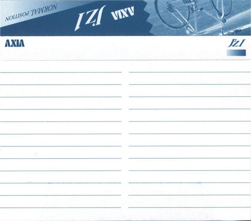 Compact Cassette AXIA J`z 1 70 "JZ1C 70" Type I Normal 1995 Japan