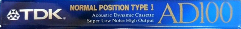 Compact Cassette TDK AD 100 "AD-100A" Type I Normal 1992 Japan