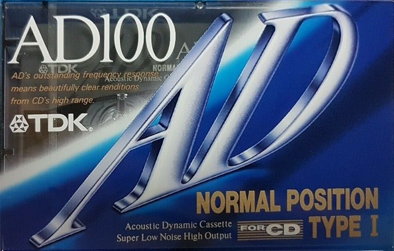Compact Cassette TDK AD 100 "AD-100A" Type I Normal 1992 Japan