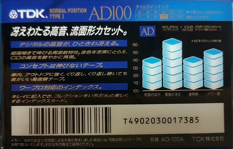 Compact Cassette: TDK  - AD 100