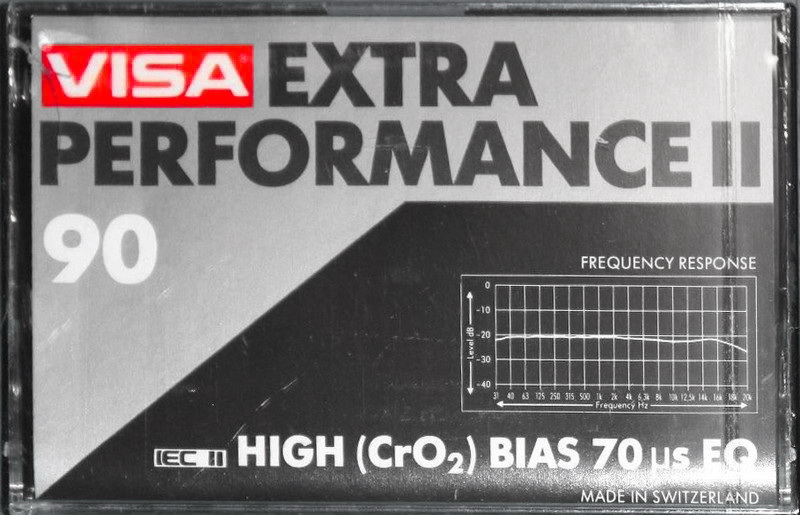 Compact Cassette Visa Extra Performance II 90 Type II Chrome 1981 North America