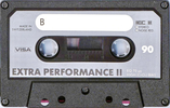 Compact Cassette Visa Extra Performance II 90 Type II Chrome 1981 North America
