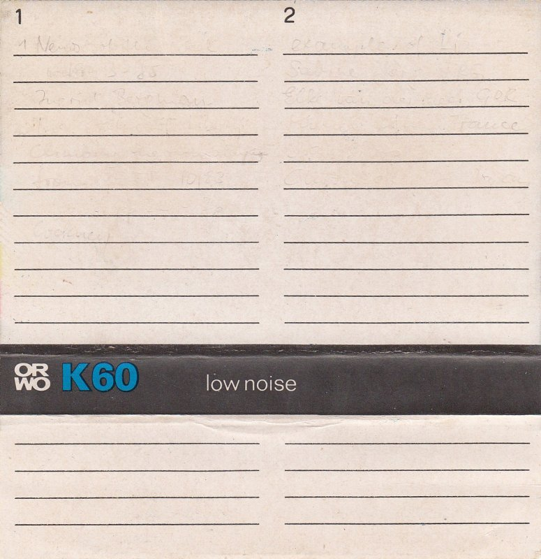 Compact Cassette ORWO 60 "white" Type I Normal 1986 East Germany