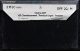 Compact Cassette ORWO 60 "white" Type I Normal 1986 East Germany