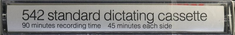 Compact Cassette 3M 542 90 Type I Normal 1995 USA
