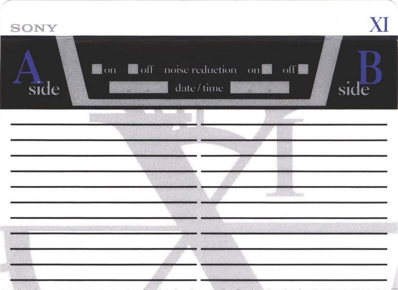 Compact Cassette Sony XI 46 "C-46X1A" Type I Normal 1993 Japan