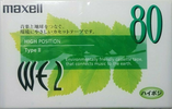 Compact Cassette Maxell WE 80 "WE2-80" Type II Chrome 1999 Japan