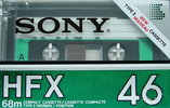 Compact Cassette Sony HFX 46 Type I Normal 1982 North America