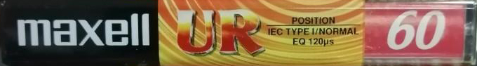 Compact Cassette Maxell UR 60 "UR-60(L) MEL" Type I Normal 2000 Europe