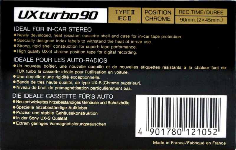 Compact Cassette: Sony  - UX turbo 90