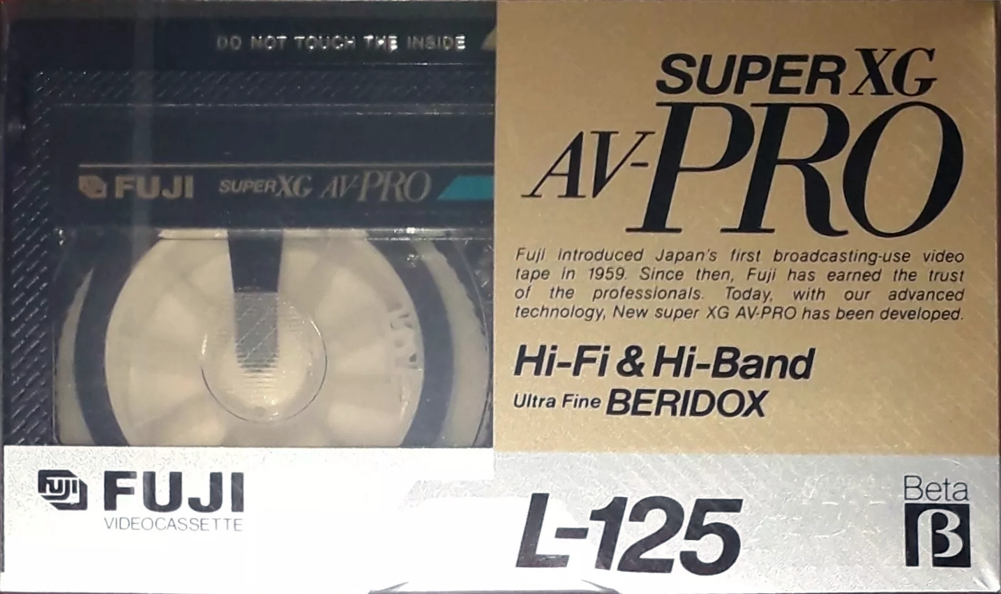 Betamax Fuji Super XG AV-Pro 125 Type I Normal Japan