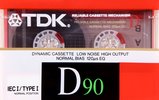 Compact Cassette TDK D 90 Type I Normal 1988 Australia, Europe