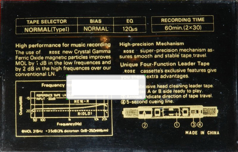 Compact Cassette Tianma 60 "TM" Type I Normal China