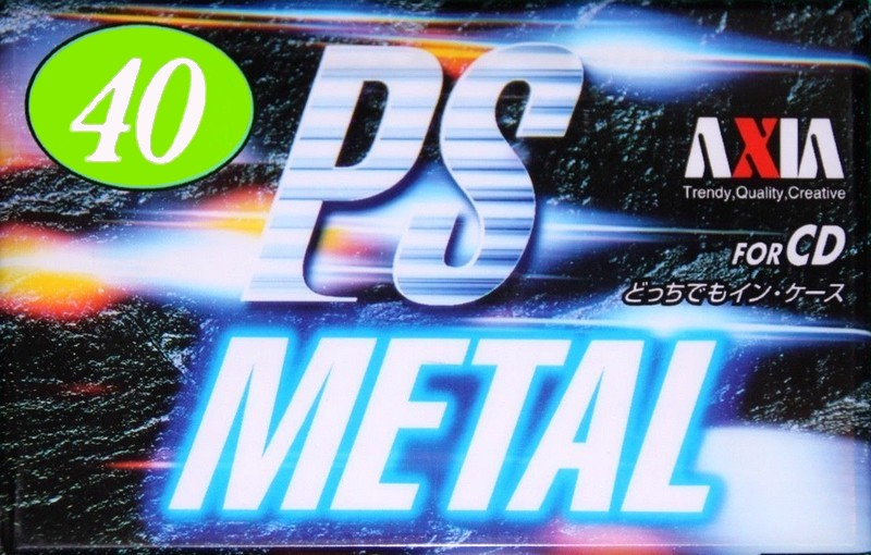 Compact Cassette AXIA PS-Metal 40 "PSMJ 40" Type IV Metal 1997 Japan