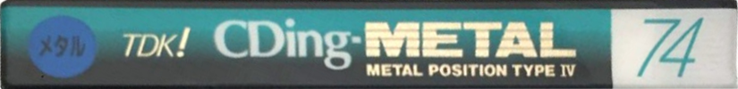 Compact Cassette TDK CDing Metal 74 "CDM-74A" Type IV Metal 1993 Japan