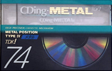 Compact Cassette TDK CDing Metal 74 "CDM-74A" Type IV Metal 1993 Japan