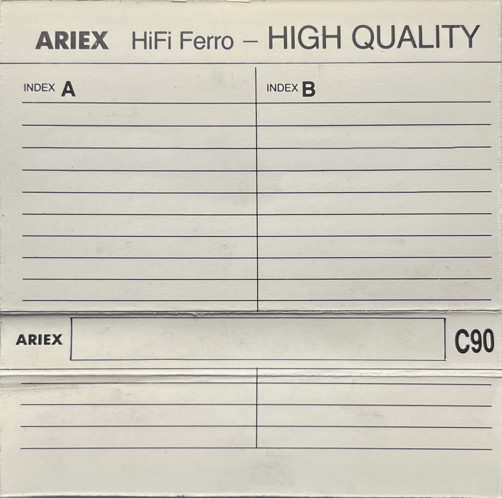 Compact Cassette Ariex 90 Type I Normal 1979 Germany