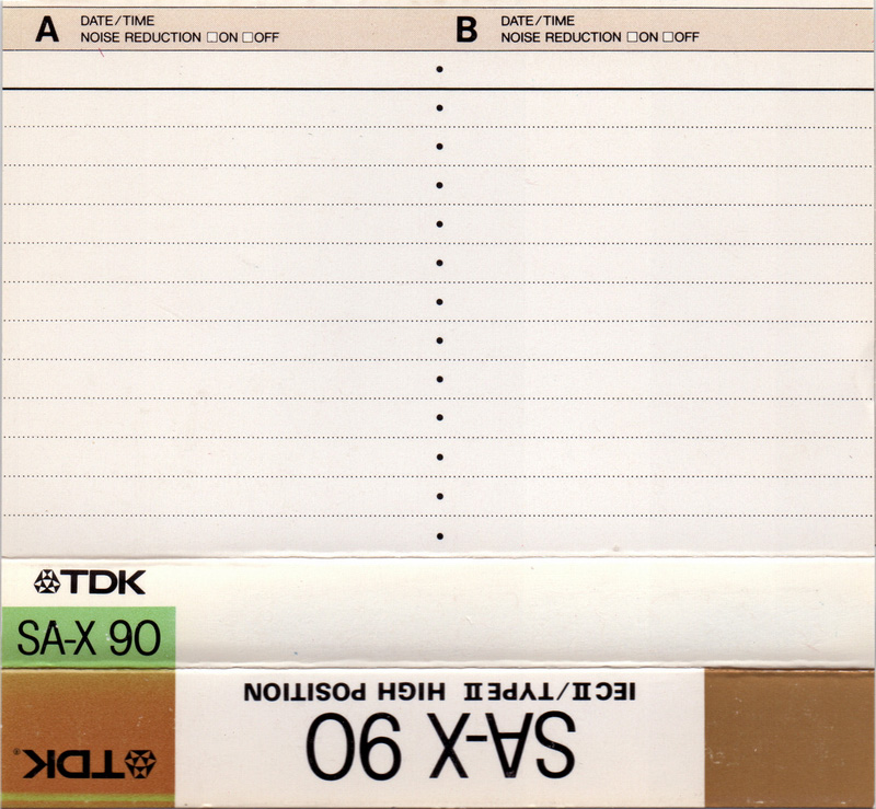 Compact Cassette TDK SA-X 90 Type II Chrome 1988 Europe