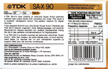 Compact Cassette TDK SA-X 90 Type II Chrome 1988 Europe
