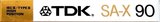 Compact Cassette TDK SA-X 90 Type II Chrome 1988 Europe