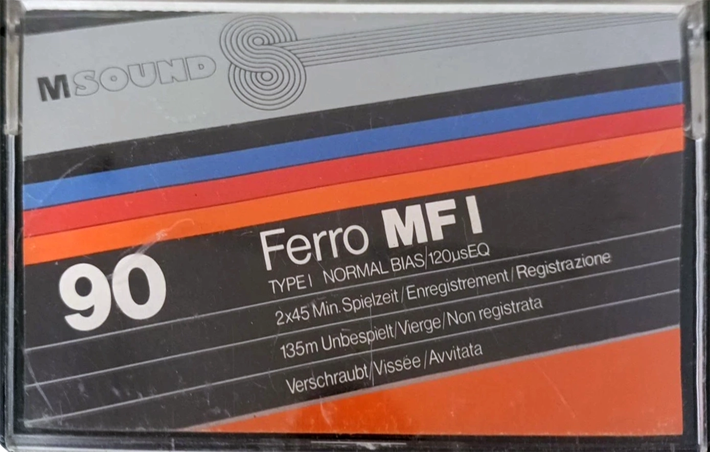Compact Cassette M Sound MF I 90 Type I Normal Switzerland