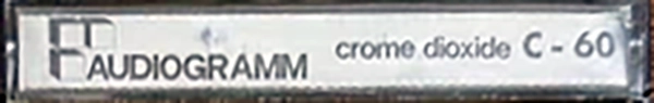 Compact Cassette Audiogramm 60 Type II Chrome 1981 France